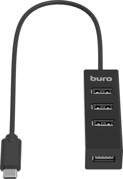 Изображение товара USB-хаб Buro BPH-C-1906 / BU-USBC-HUB-4U20 (черный)