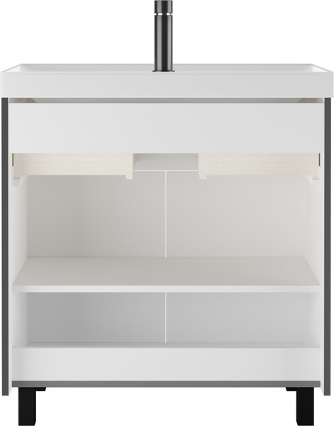 Изображение товара Тумба под умывальник Домино Unit 80 Graffo В1 (графит матовый)