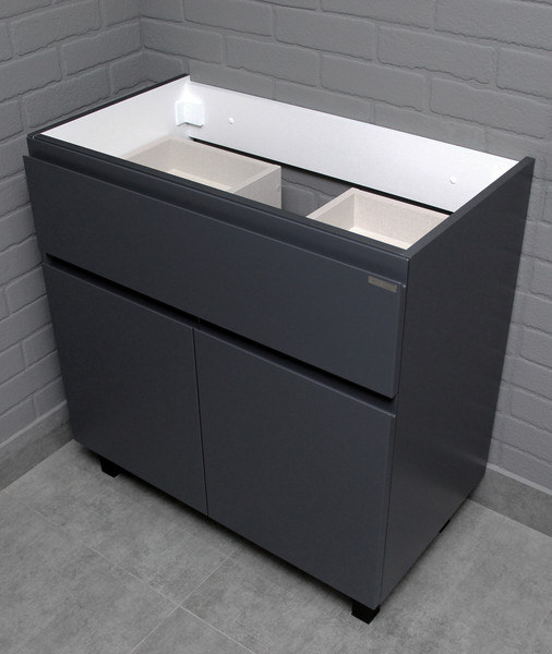 Изображение товара Тумба под умывальник Домино Unit 80 Graffo В1 (графит матовый)