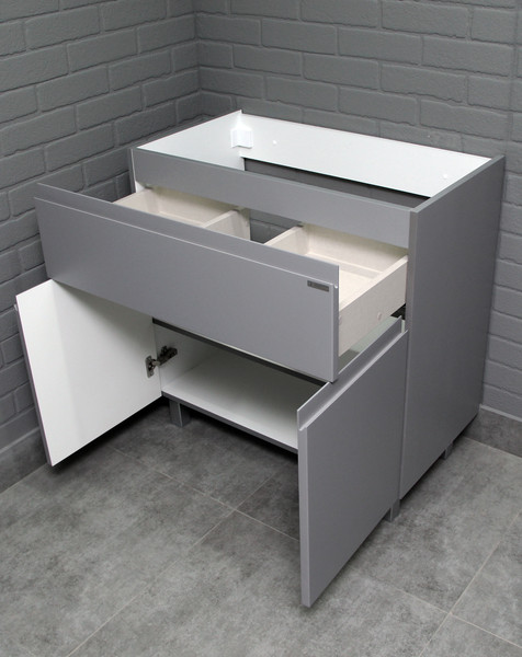 Изображение товара Тумба под умывальник Домино Unit 80 Graffo В1 (светло-серый матовый)