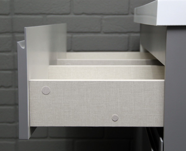 Изображение товара Тумба под умывальник Домино Unit 80 Graffo В1 (светло-серый матовый)