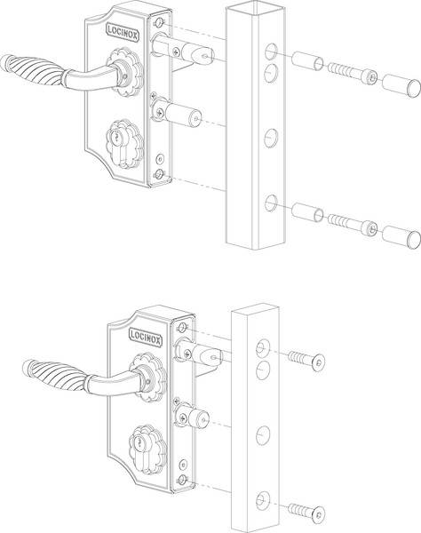 Изображение товара Замок накладной LOCINOX LAKY4040F2L9005VCAFA