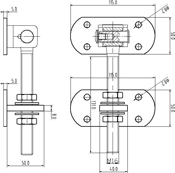 Изображение товара Петля воротная Прогейт JL79A