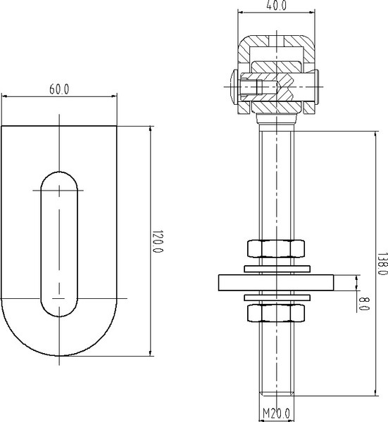 Изображение товара Петля воротная Прогейт JL05G