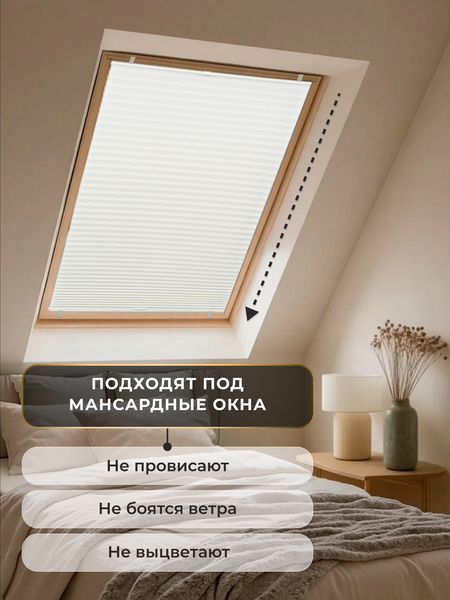 Изображение товара Штора-плиссе Lm Decor PK 250-09 48х160 (белый)