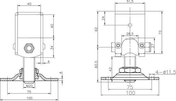 Изображение товара Петля воротная Прогейт JL132C/4 (4шт)