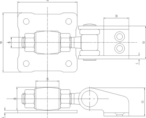 Изображение товара Петля воротная Прогейт JL119A/2 (2шт)