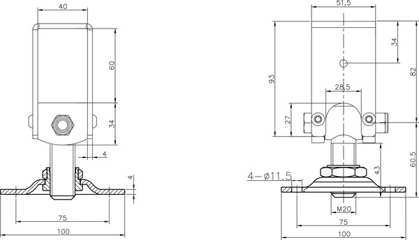 Изображение товара Петля воротная Прогейт JL135C/4 (4шт)