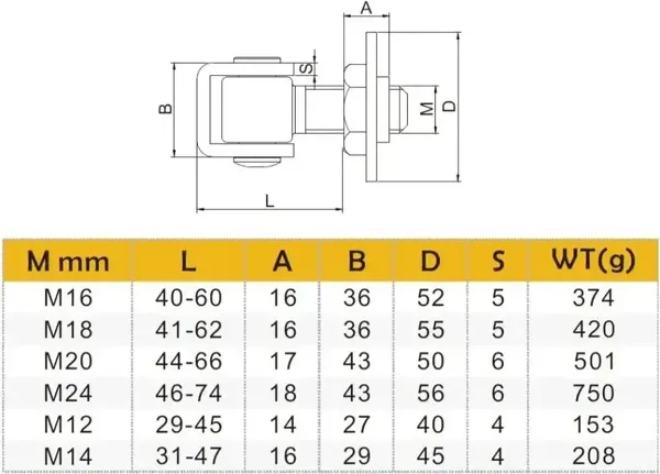 Изображение товара Петля воротная Прогейт JL02Q