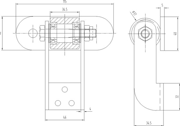 Изображение товара Петля воротная Прогейт JL129A