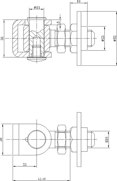 Изображение товара Комплект петель дверных Прогейт JL02E/2 (2шт)