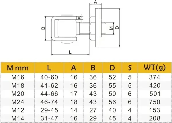 Изображение товара Комплект петель дверных Прогейт JL02F/2 (2шт)