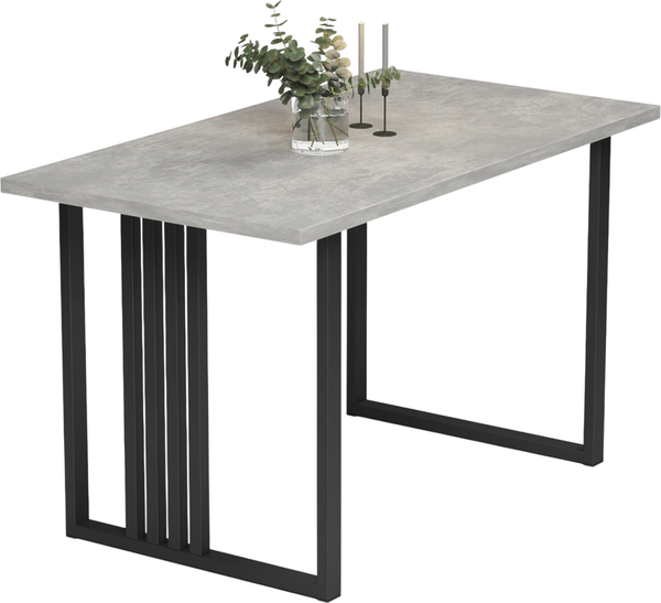 Изображение товара Обеденный стол Mio Tesoro Laim 100x60 (бетонный камень/черный)