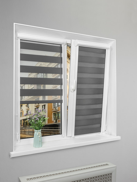 Изображение товара Рулонная штора кассетная Sundays Home UNI-2 LB 11-10 48х160 (серый, правая)