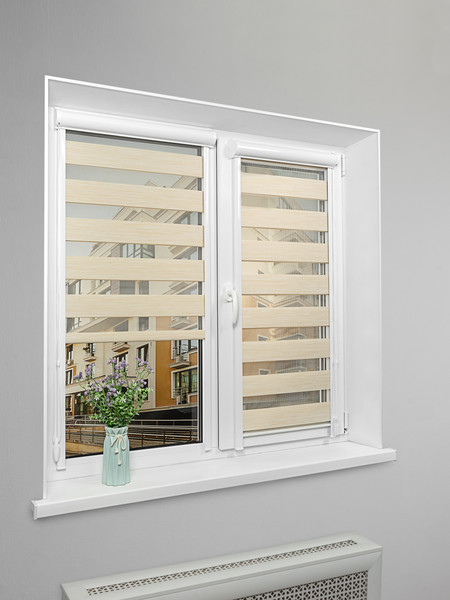 Изображение товара Рулонная штора кассетная Sundays Home UNI-2 LB 22-02 57х160 (бежевый, правая)