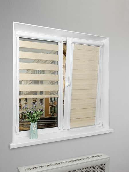 Изображение товара Рулонная штора кассетная Sundays Home UNI-2 LB 22-02 43х160 (бежевый, левая)