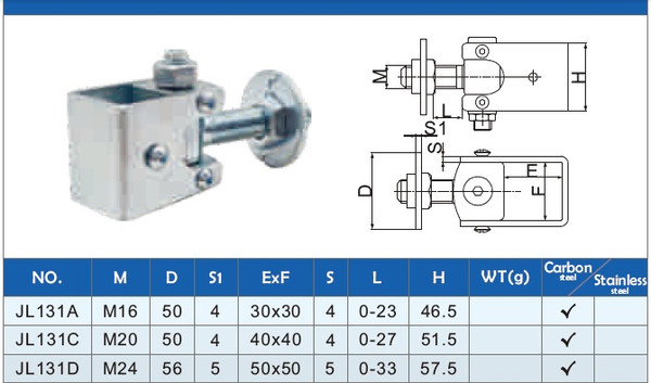 Изображение товара Петля воротная Прогейт JL131C/4 (4шт)