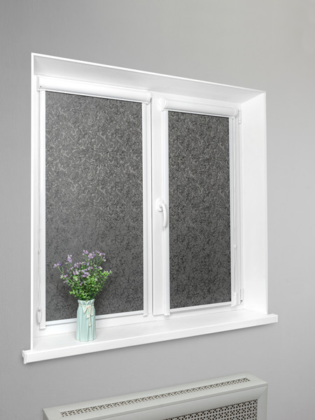 Изображение товара Рулонная штора кассетная Sundays Home UNI-2 LM 87-24 48х160 (серый, левая)