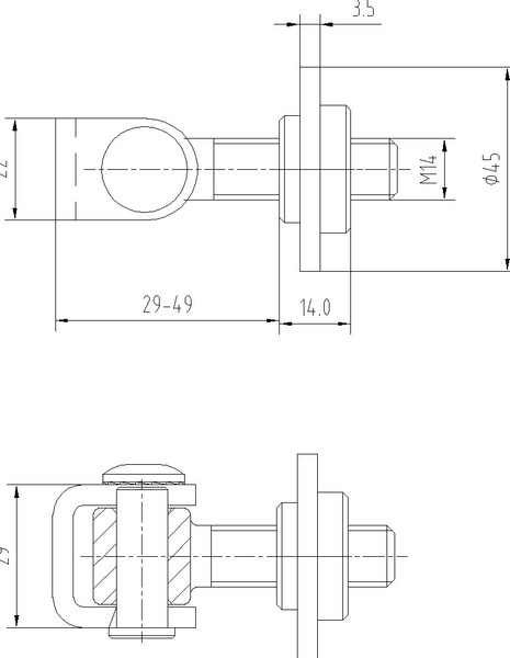 Изображение товара Петля воротная Прогейт JL02Q