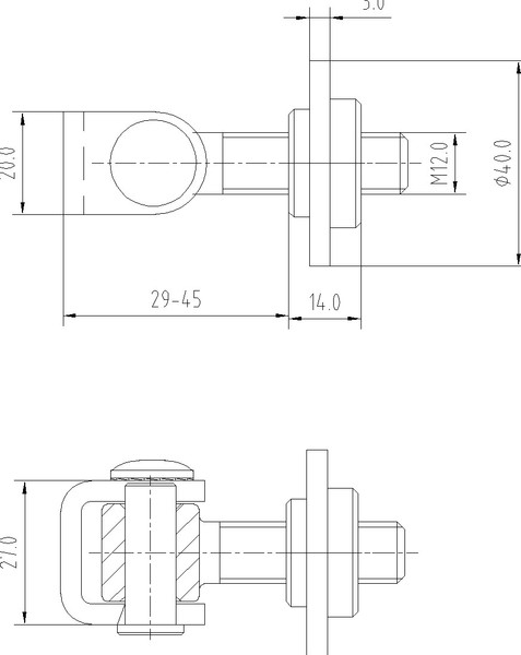 Изображение товара Комплект петель дверных Прогейт JL02P/4 (4шт)
