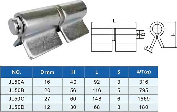Изображение товара Комплект петель дверных Прогейт JL50A/2 (2шт)
