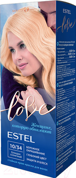 Изображение товара Крем-краска для волос Estel Love 10/34 (блондин солнечный)
