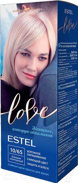 Изображение товара Крем-краска для волос Estel Love 10/65 (блондин жемчужный)