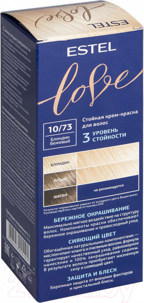 Изображение товара Крем-краска для волос Estel Love 10/73 (блондин бежевый)