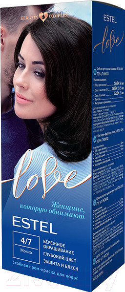 Изображение товара Крем-краска для волос Estel Love 4/7 (мокко)