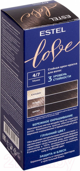 Изображение товара Крем-краска для волос Estel Love 4/7 (мокко)