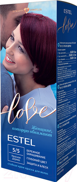 Изображение товара Крем-краска для волос Estel Love 5/5 (красное дерево)