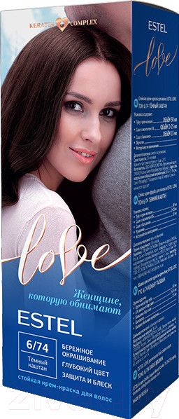Изображение товара Крем-краска для волос Estel Love 6/74 (темный каштан)