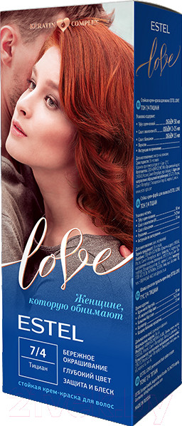 Изображение товара Крем-краска для волос Estel Love 7/4 (тициан)