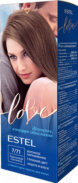 Изображение товара Крем-краска для волос Estel Love 7/71 (коричневый перламутр)