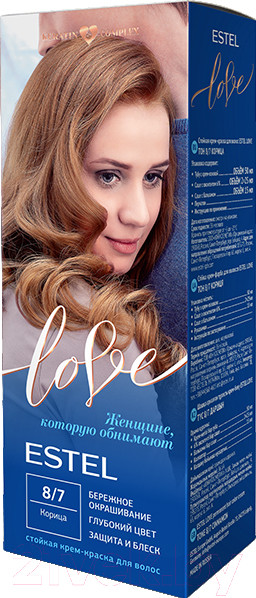 Изображение товара Крем-краска для волос Estel Love 8/7 (корица)