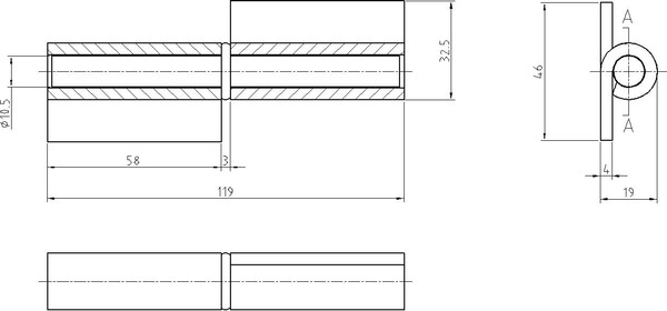Изображение товара Комплект петель дверных Прогейт JL17D/4 (4шт)
