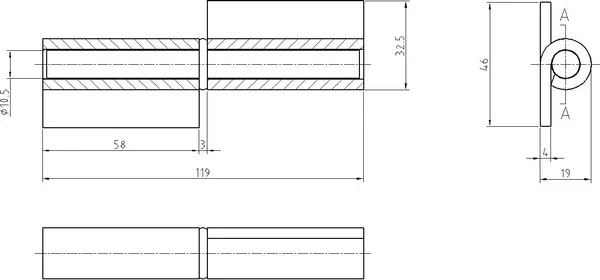 Изображение товара Комплект петель дверных Прогейт JL17D.Cink/4 (4шт)