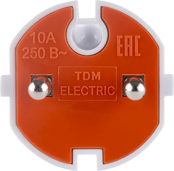 Изображение товара Вилка штепсельная TDM 10А 250В SQ1806-0209 (белый/красный)