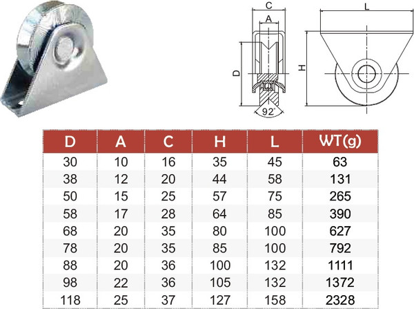 Изображение товара Опора роликовая для ворот Прогейт HT1V70