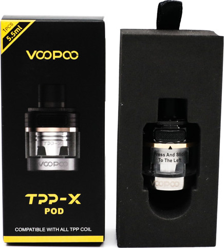 Изображение товара Картридж для электронного парогенератора VooPoo TPP X Pod без базы (5.5мл, черный)