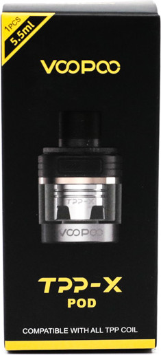 Изображение товара Картридж для электронного парогенератора VooPoo TPP X Pod без базы (5.5мл, черный)
