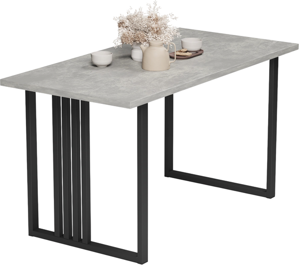 Изображение товара Обеденный стол Mio Tesoro Laim 120x66 (бетонный камень/черный)