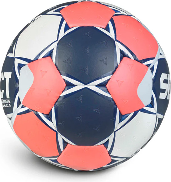 Изображение товара Гандбольный мяч Select Ultimate EHF Euro Men Replica v26 / 3572858749 (размер 3, белый/синий/коралловый)