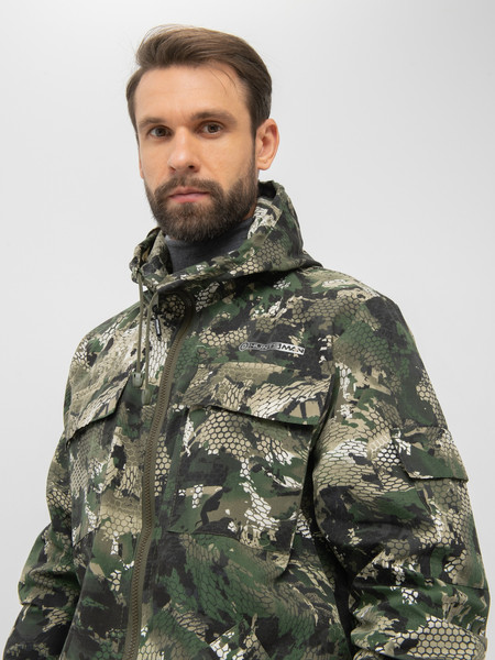 Изображение товара Костюм для охоты и рыбалки Huntsman Стрелок Зеленый питон Сорочка Смесовая (р.56-58/182-188)