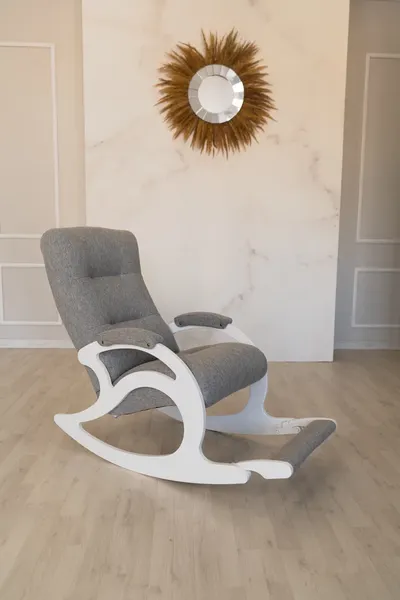 Изображение товара Кресло-качалка Glider Лаунж (светлый/серый/коричневый/молочный дуб)