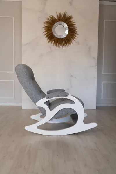 Изображение товара Кресло-качалка Glider Лаунж (светлый/серый/коричневый/молочный дуб)