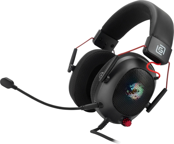 Изображение товара Наушники-гарнитура Оклик HS-L305G (черный/красный)