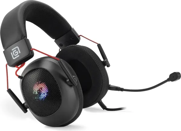 Изображение товара Наушники-гарнитура Оклик HS-L305G (черный/красный)