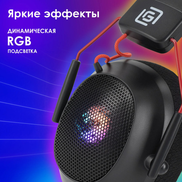 Изображение товара Наушники-гарнитура Оклик HS-L305G (черный/красный)