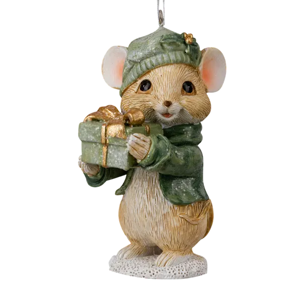 Изображение товара Елочная игрушка Erich Krause Decor. Мышка с подарком / 64576